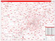 Delaware Valley Metro Area Wall Map Red Line Style 2022